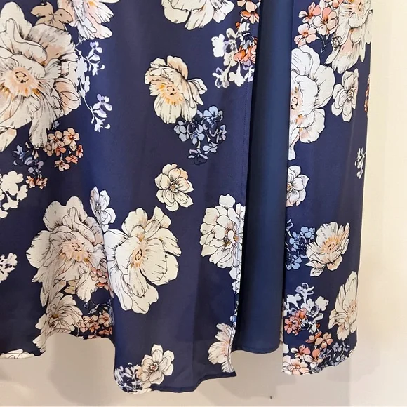 Yumi Kim Sweet Jasmine Midnight Mischief Maxi Dress Blue Strapless Silk Sz Small - Picture 4 of 8